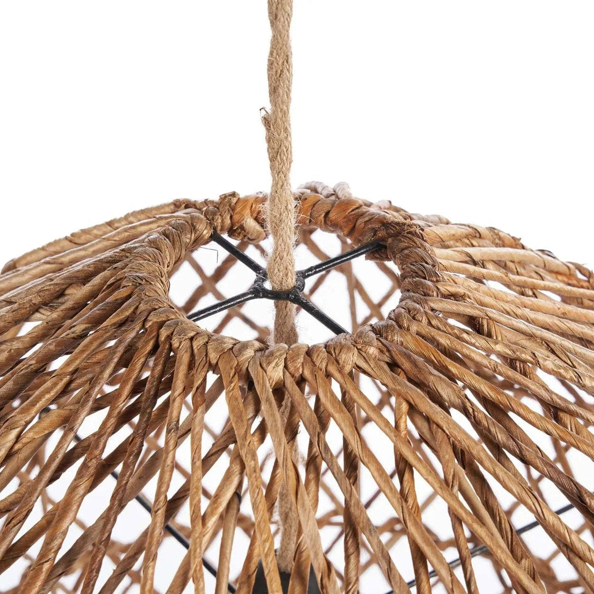 Suspension en fibre tressée naturelle beige 20cm Xiomara - Bazar Bizar — vue 4