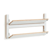 Meuble à chaussures murale en bouleau blanc 40x18x80cm Fläpps - Ambivalenz