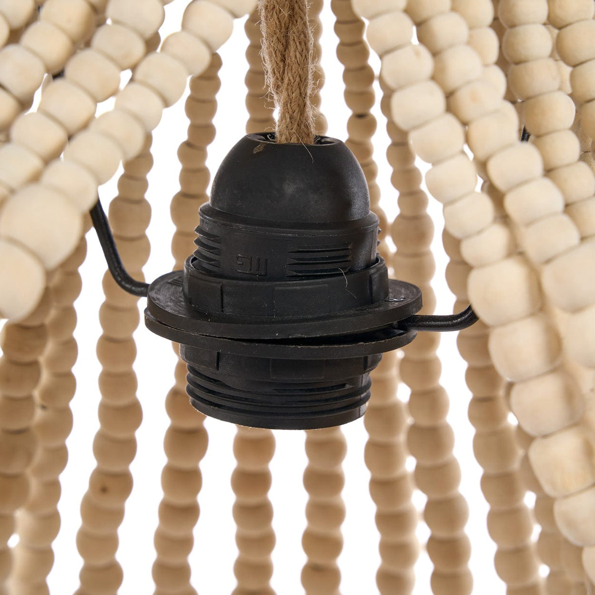 Lustre en perles de bois naturel 40cm Teardrop - Bazar Bizar — vue 8
