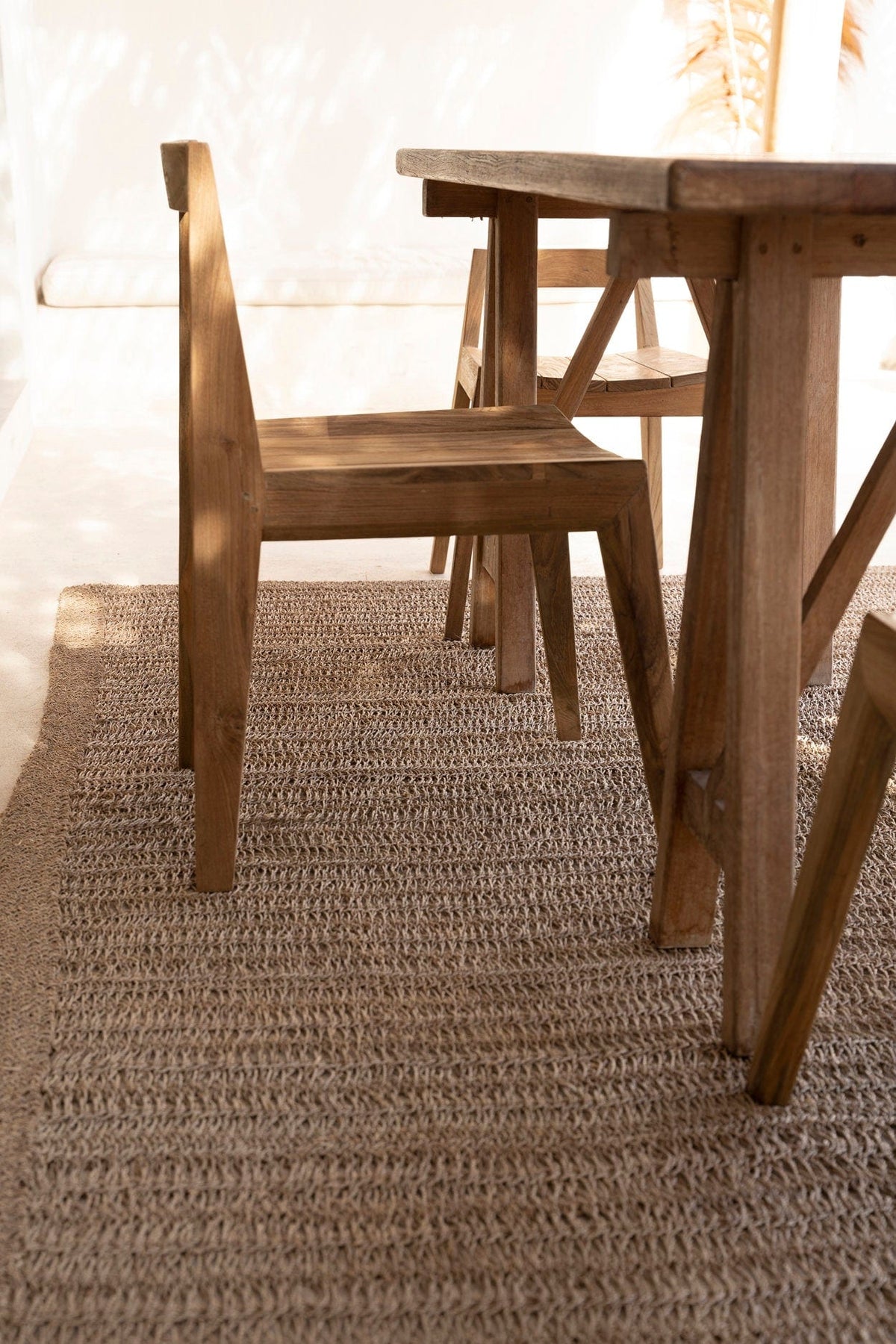 Chaise de jardin en bois de teck massif recyclé naturel 53x55x79cm Paxi - Bazar Bizar — vue 5