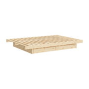 Sommier avec 4 tiroirs en pin naturel 160x200cm Kanso - Karup Design - The Cool Republic