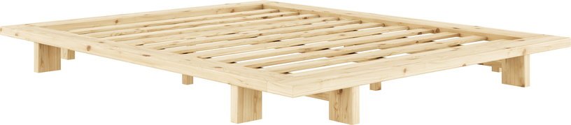 Sommier en bois brut et matelas Comfort naturel 160x200 Japan - Karup Design - The Cool Republic