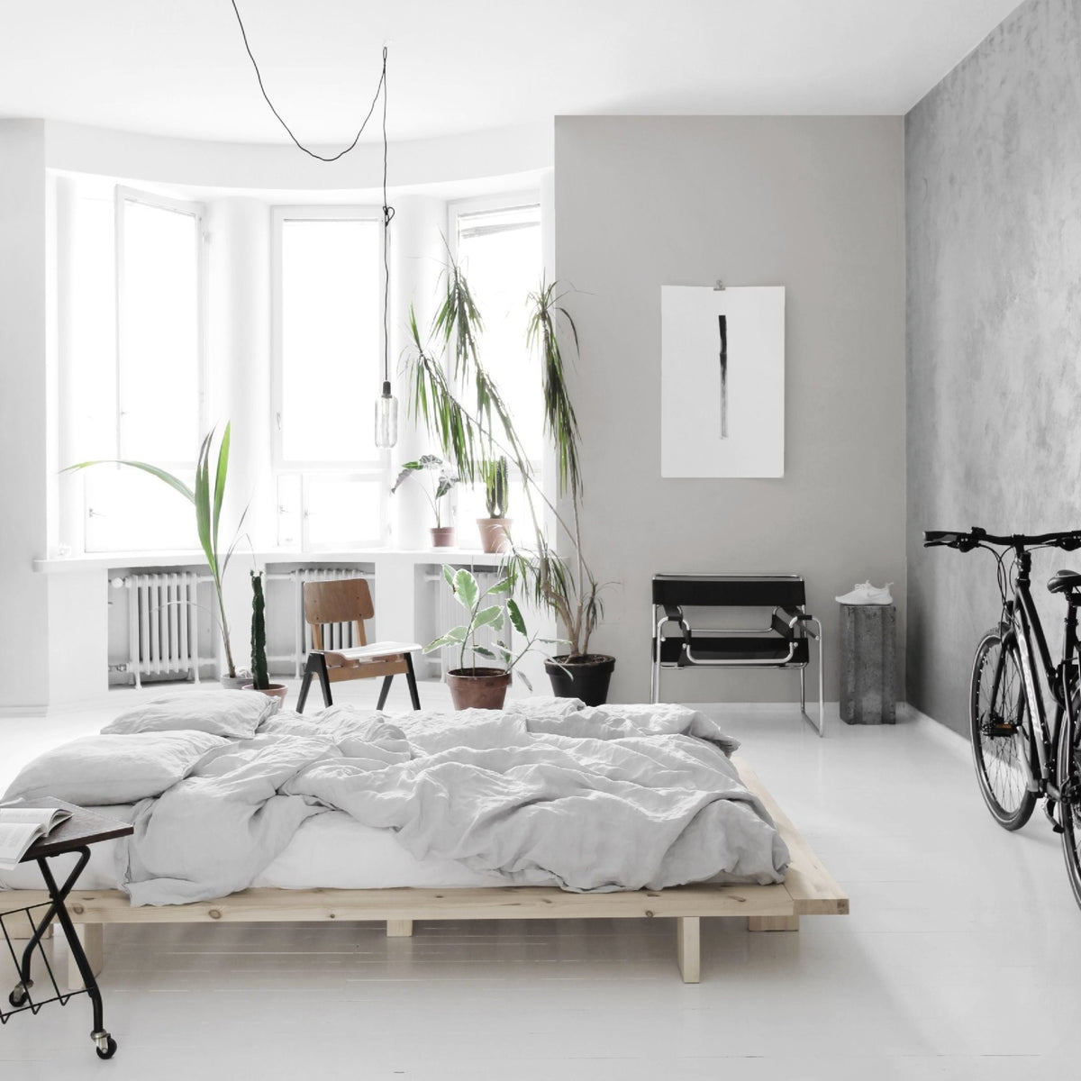 Sommier en bois brut et matelas Double Latex naturel 140x200 Japan - Karup Design - The Cool Republic