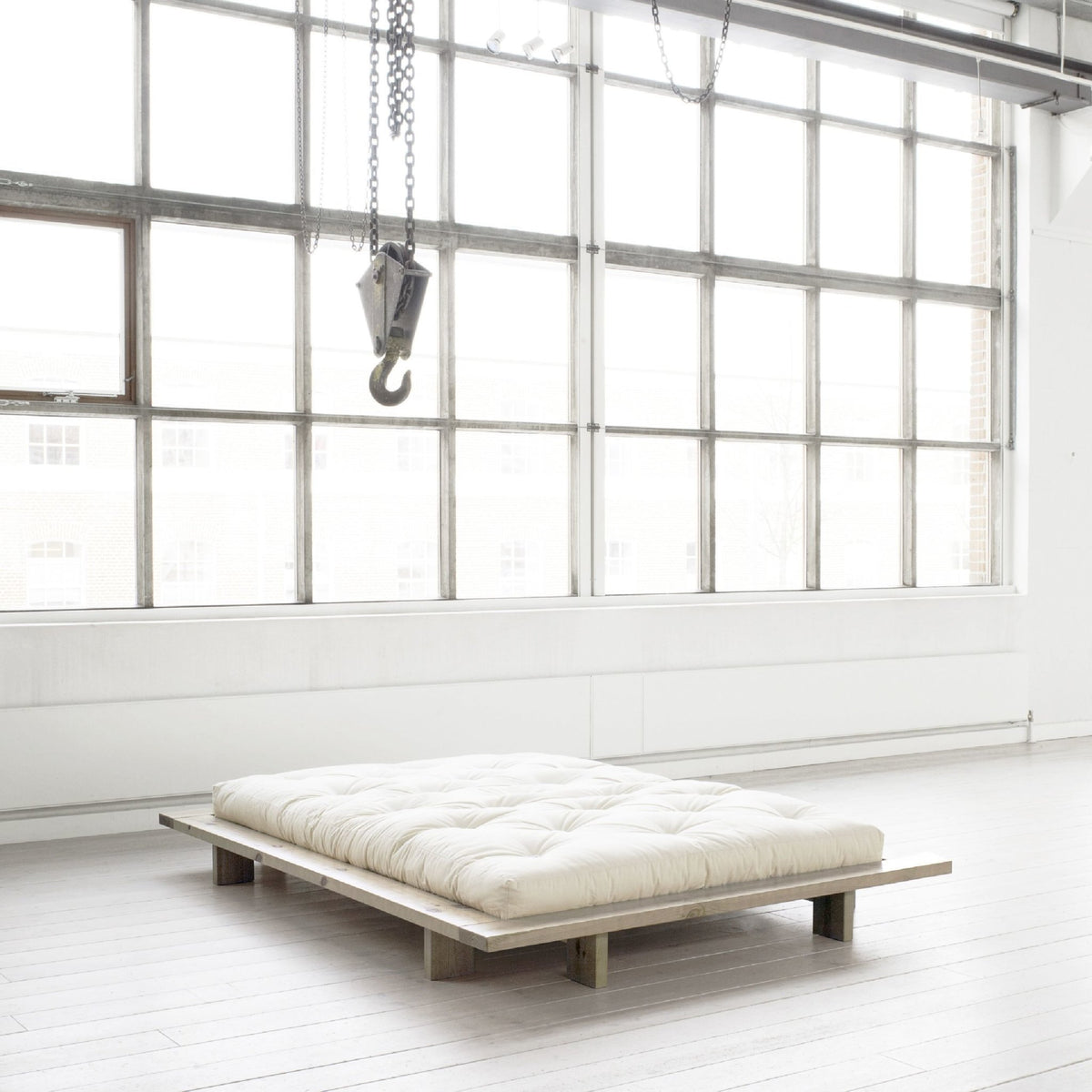 Sommier en bois brut et matelas Double Latex naturel 140x200 Japan - Karup Design - The Cool Republic
