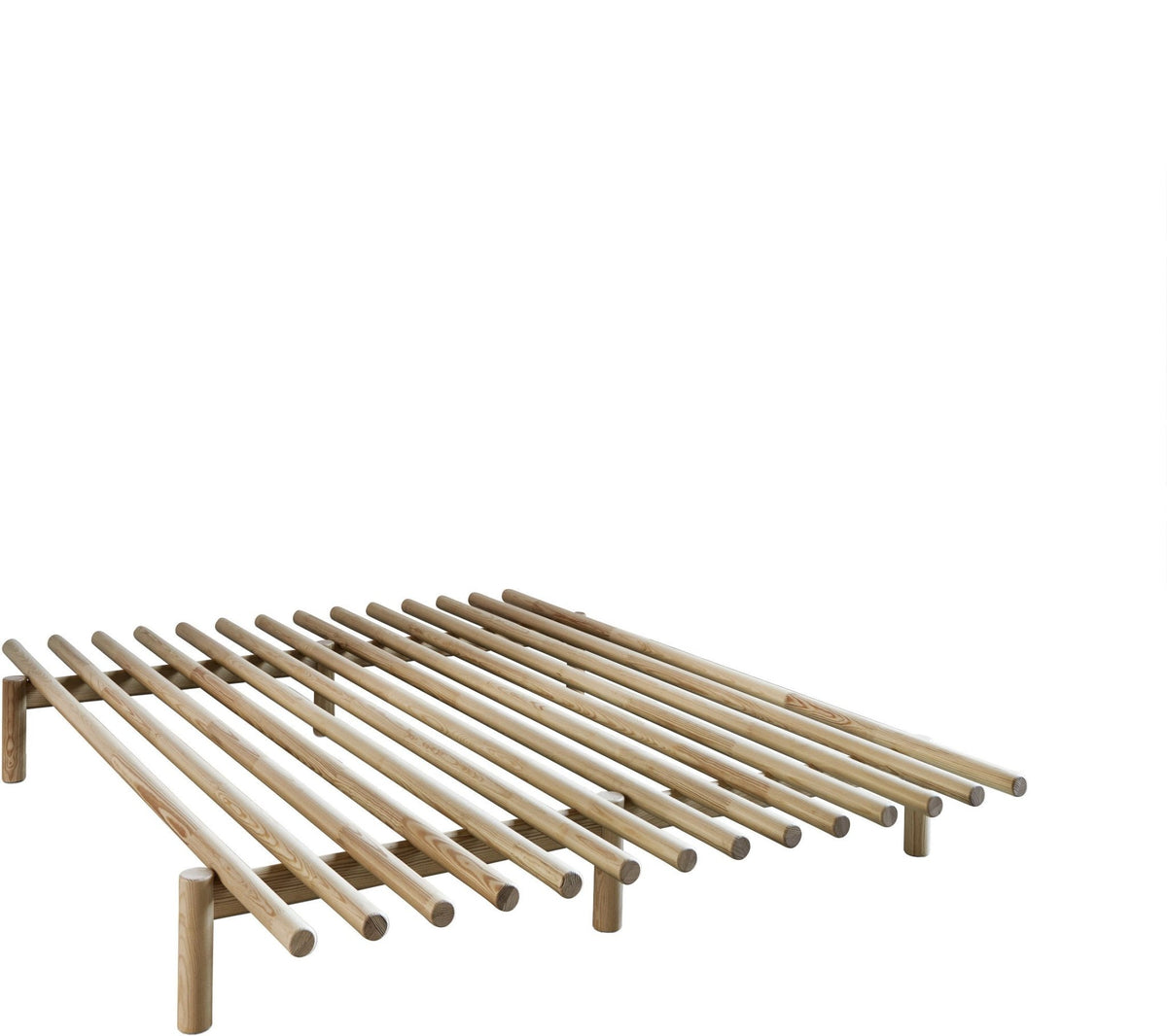Sommier en bois clair et matelas Comfort noir 140x200 Pace - Karup Design - The Cool Republic
