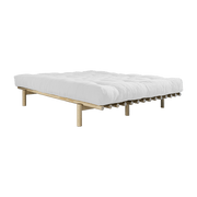 Sommier en bois clair et matelas Double Latex naturel 140x200 Pace - Karup Design - The Cool Republic