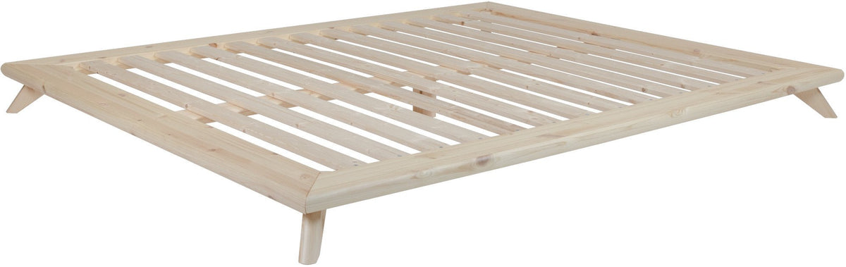 Sommier en bois clair et matelas écru 160x200cm Senza Comfort - Karup Design - The Cool Republic