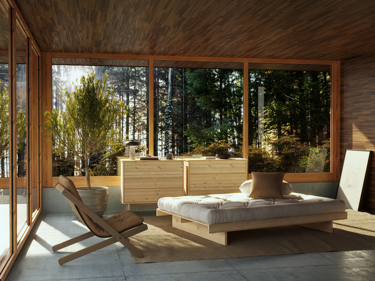 Sommier en bois de pin naturel 140x200cm Kanso - Karup Design