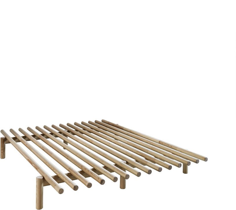 Sommier en bois naturel et matelas Double Latex naturel 180x200 Pace - Karup Design - The Cool Republic