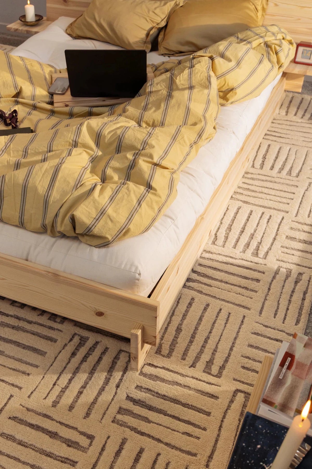 Sommier en en pin massif brut 140X200cm Latch - Karup - The Cool Republic