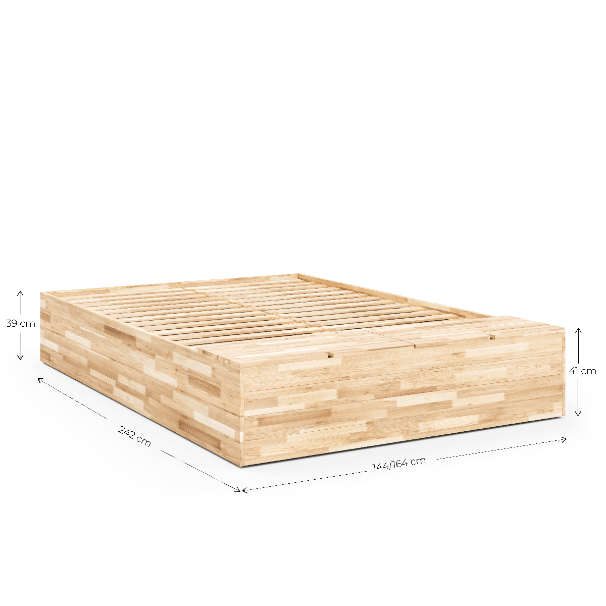 Sommier en pin laqué 160x200cm Basement - Karup Design - The Cool Republic