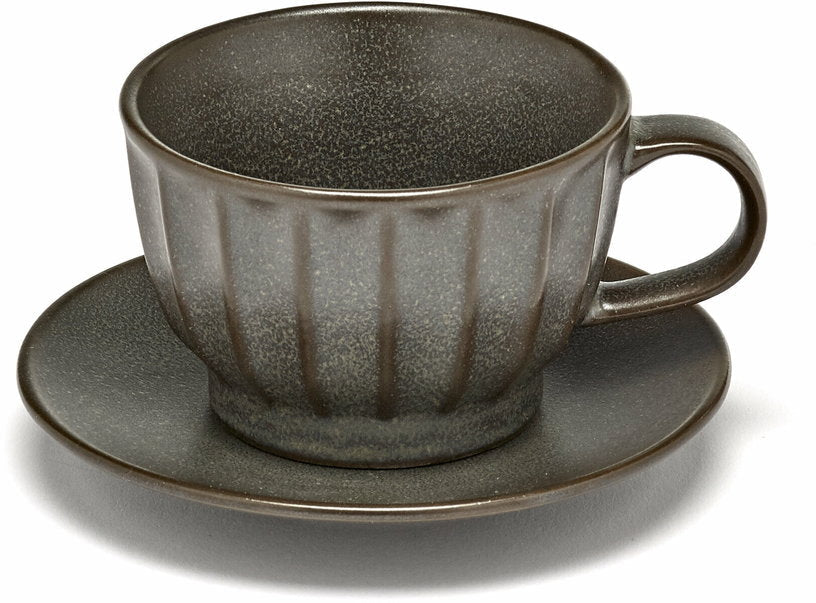 Soucoupe en grès verte 14 cm Inku - Serax - The Cool Republic