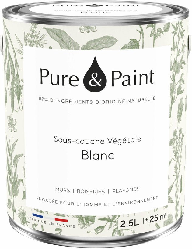 Sous - couche végétale Blanc 2,5L - Pure & Paint - The Cool Republic