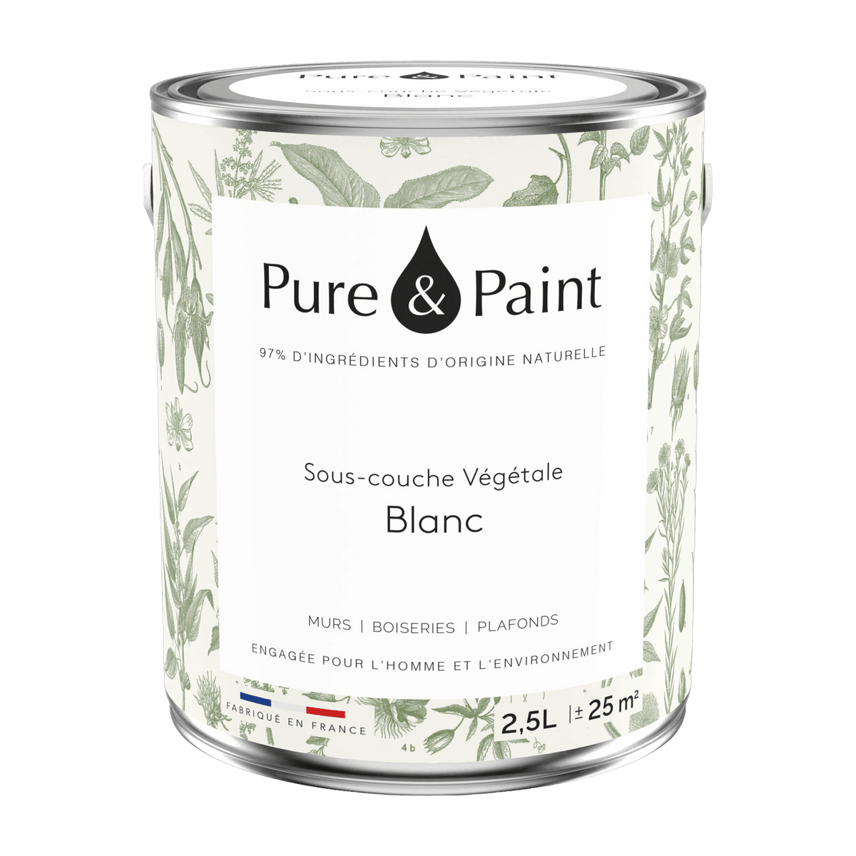Sous-couche végétale Blanc 2,5L - Pure & Paint - The Cool Republic