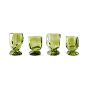 4 Verres à vin en verre vert émeraude 230ml Glasses - HKLIVING