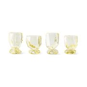 4 bicchieri da vino in vetro giallo citrino 230ml Glasses - HKLIVING