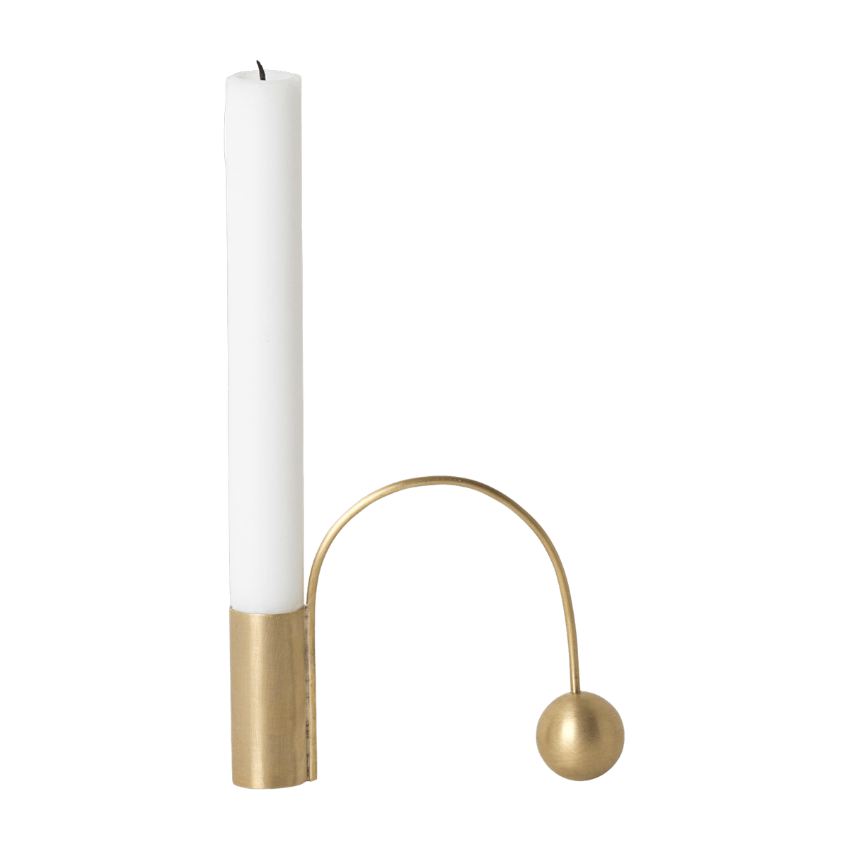 Support à bougie en laiton doré - Ferm Living - The Cool Republic