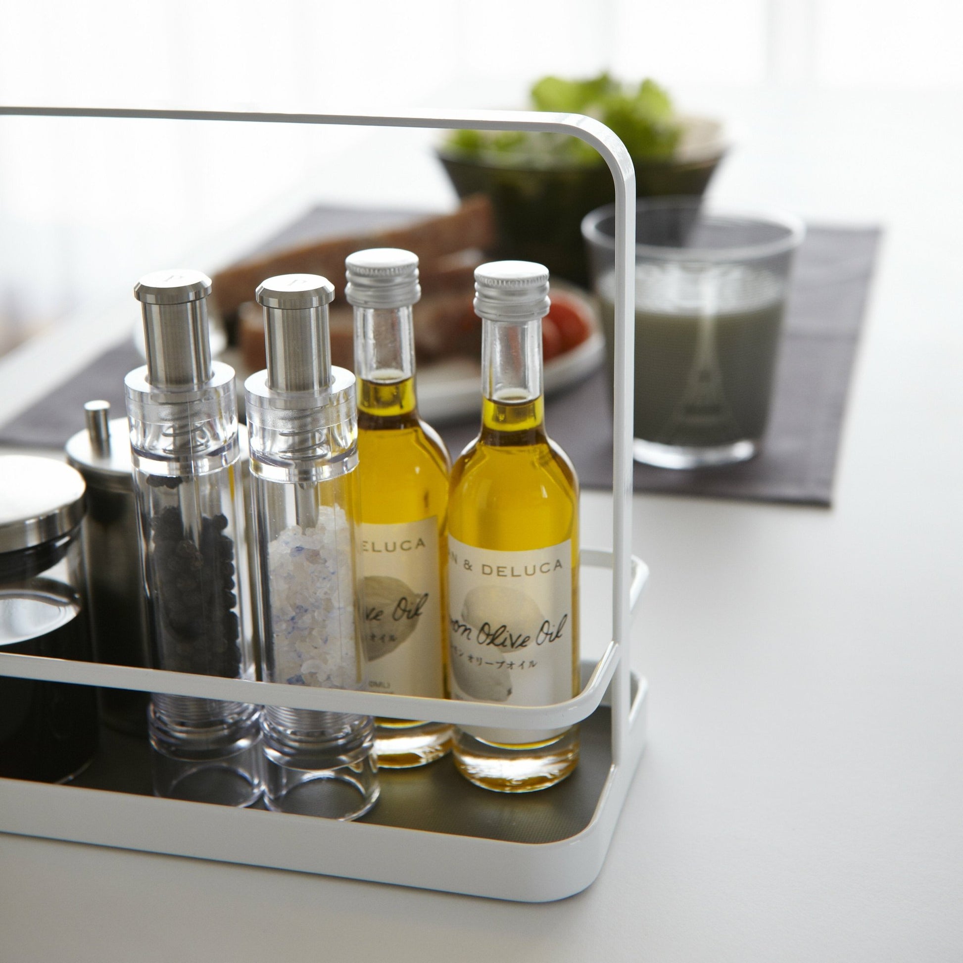 Support d'assaisonnements en acier blanc Tower - Yamazaki - The Cool Republic