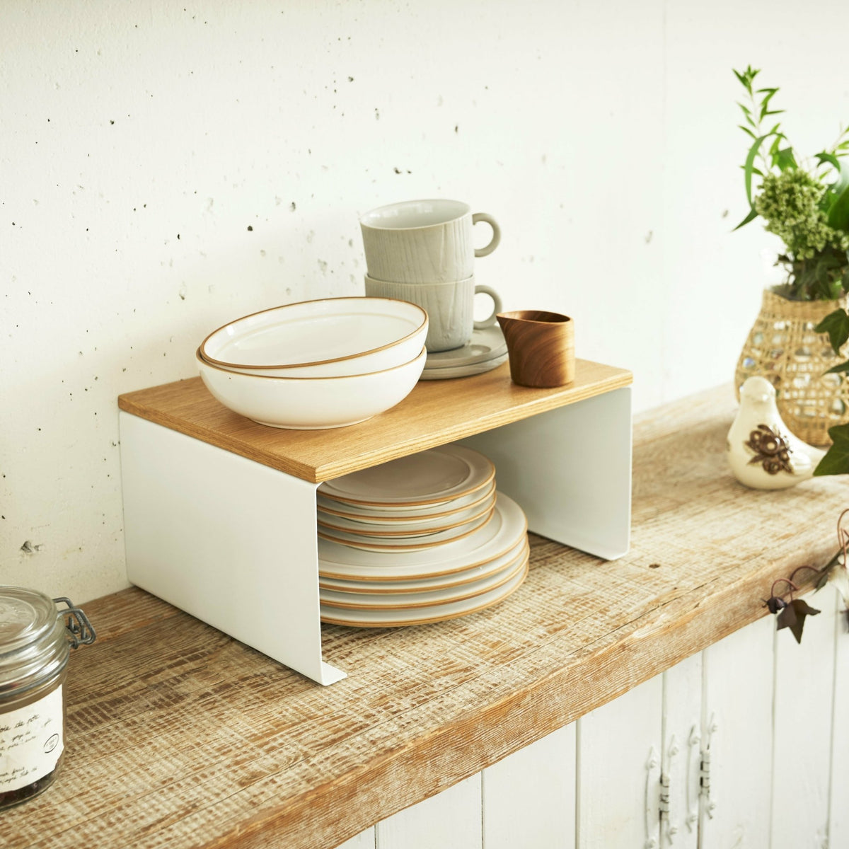 Support de cuisine empilable avec dessus en bois Tosca - Yamazaki - The Cool Republic