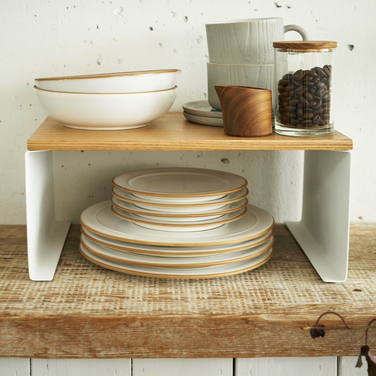 Support de cuisine empilable avec dessus en bois Tosca - Yamazaki - The Cool Republic