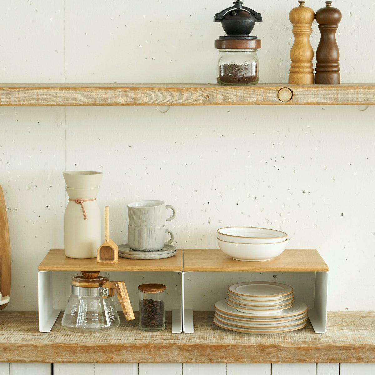 Support de cuisine empilable avec dessus en bois Tosca - Yamazaki - The Cool Republic