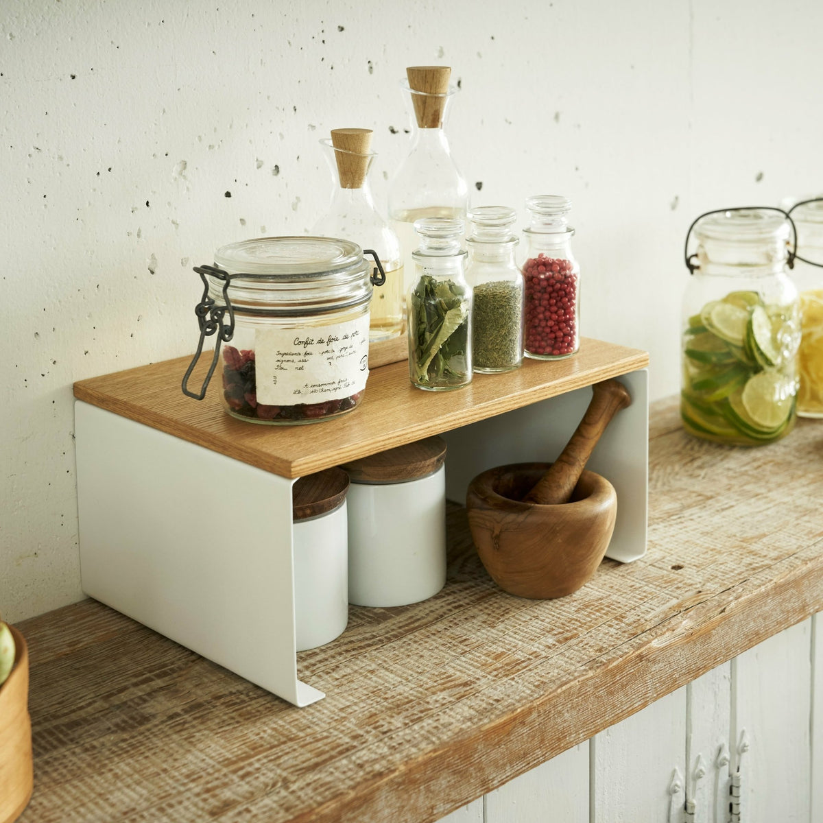 Support de cuisine empilable avec dessus en bois Tosca - Yamazaki - The Cool Republic