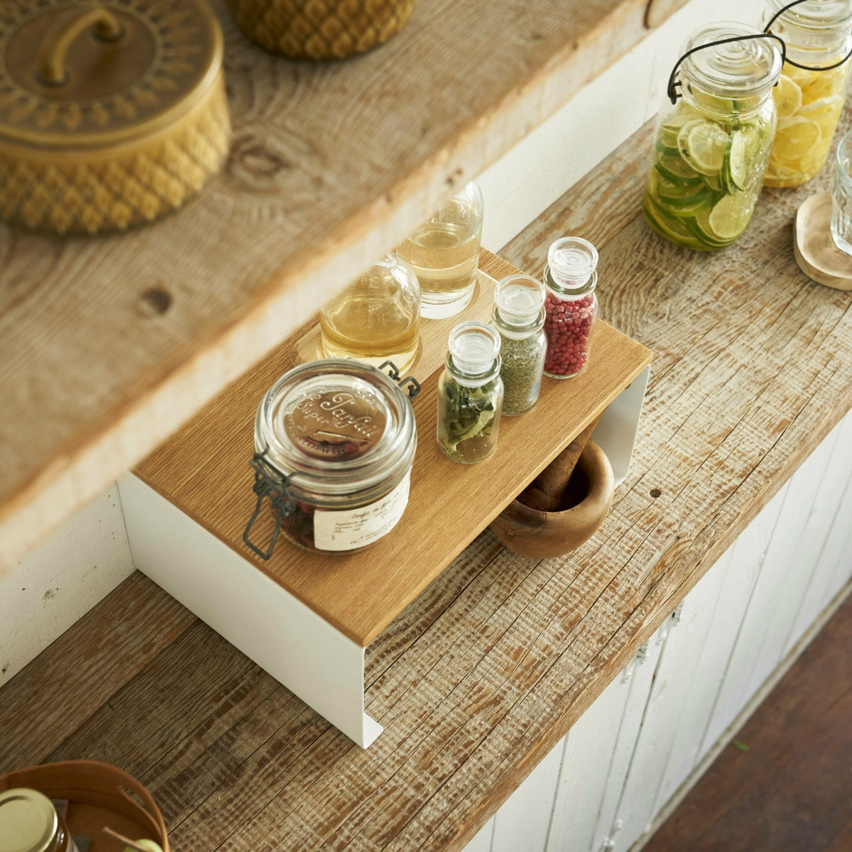 Support de cuisine empilable avec dessus en bois Tosca - Yamazaki - The Cool Republic