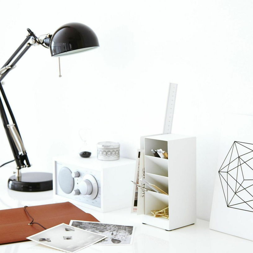 Support de stylo en acier blanc - Yamazaki - The Cool Republic