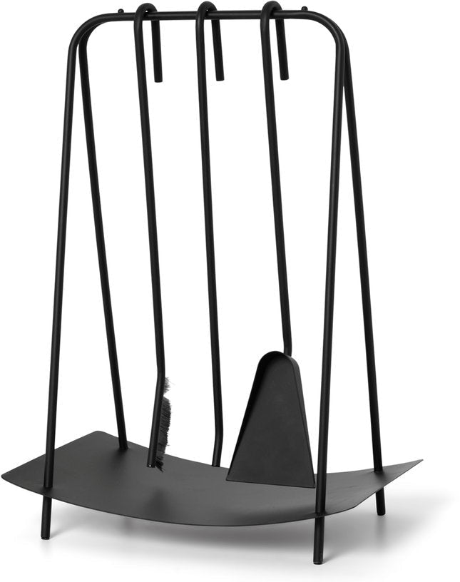 Support et accessoires pour cheminée en acier noir - Ferm Living - The Cool Republic