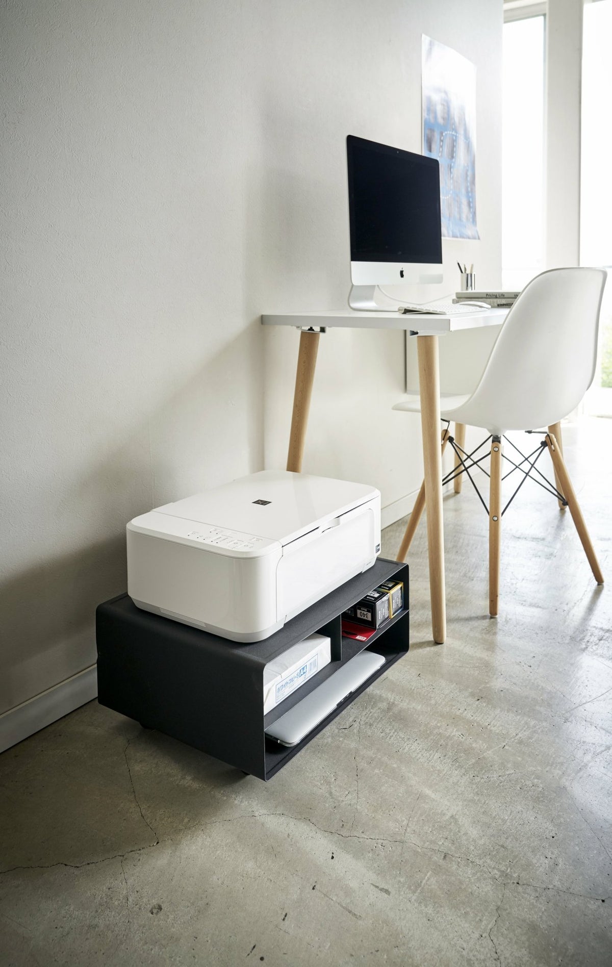 Tower black printer stand - Yamazaki - The Cool Republic