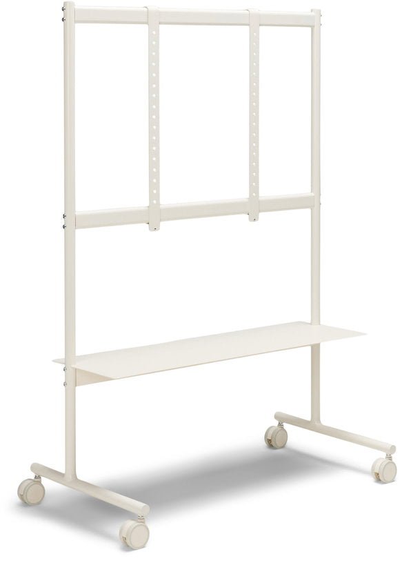 Support pour tv en métal blanc pearl 79x43x117cm Rover - Pedestal - The Cool Republic