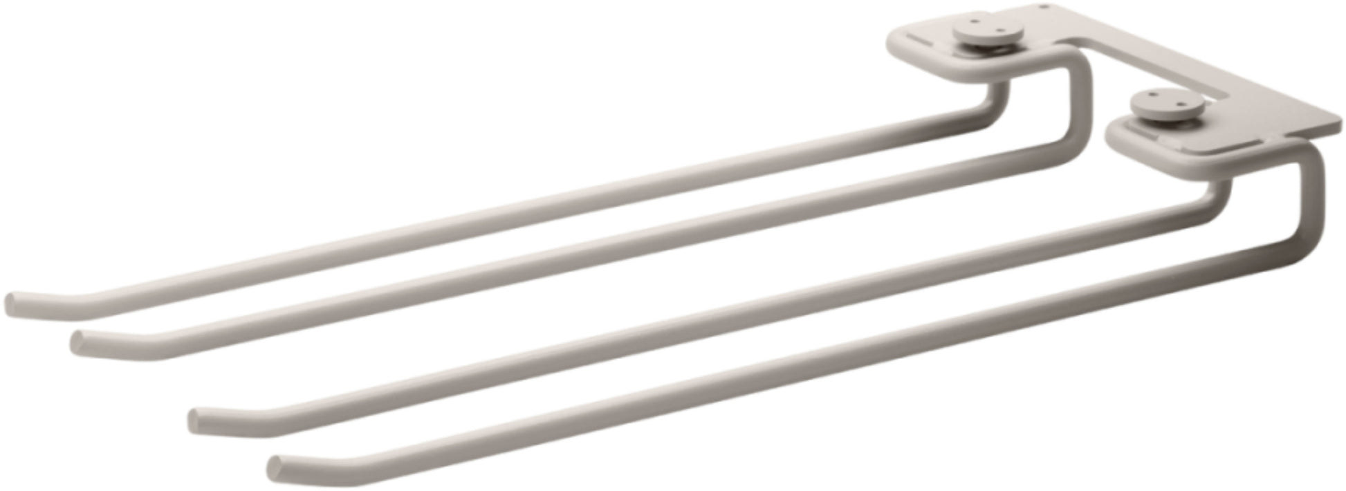 Support pour verre en acier thermolaqué beige 13,5x30cm - String furniture