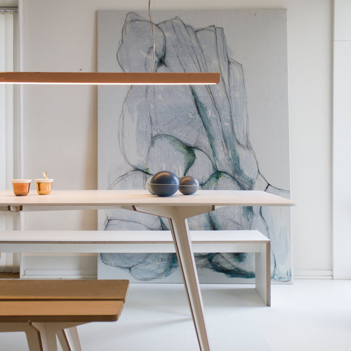 Suspension 150 cm en cuivre poli I Model - Anour - The Cool Republic