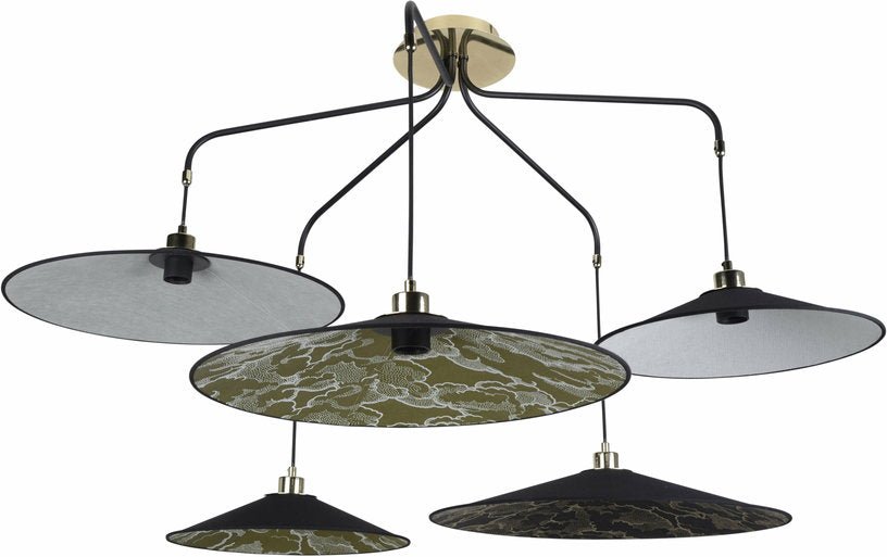 Suspension 5 lumières en métal peint 87 cm Gatsby - Market set - The Cool Republic