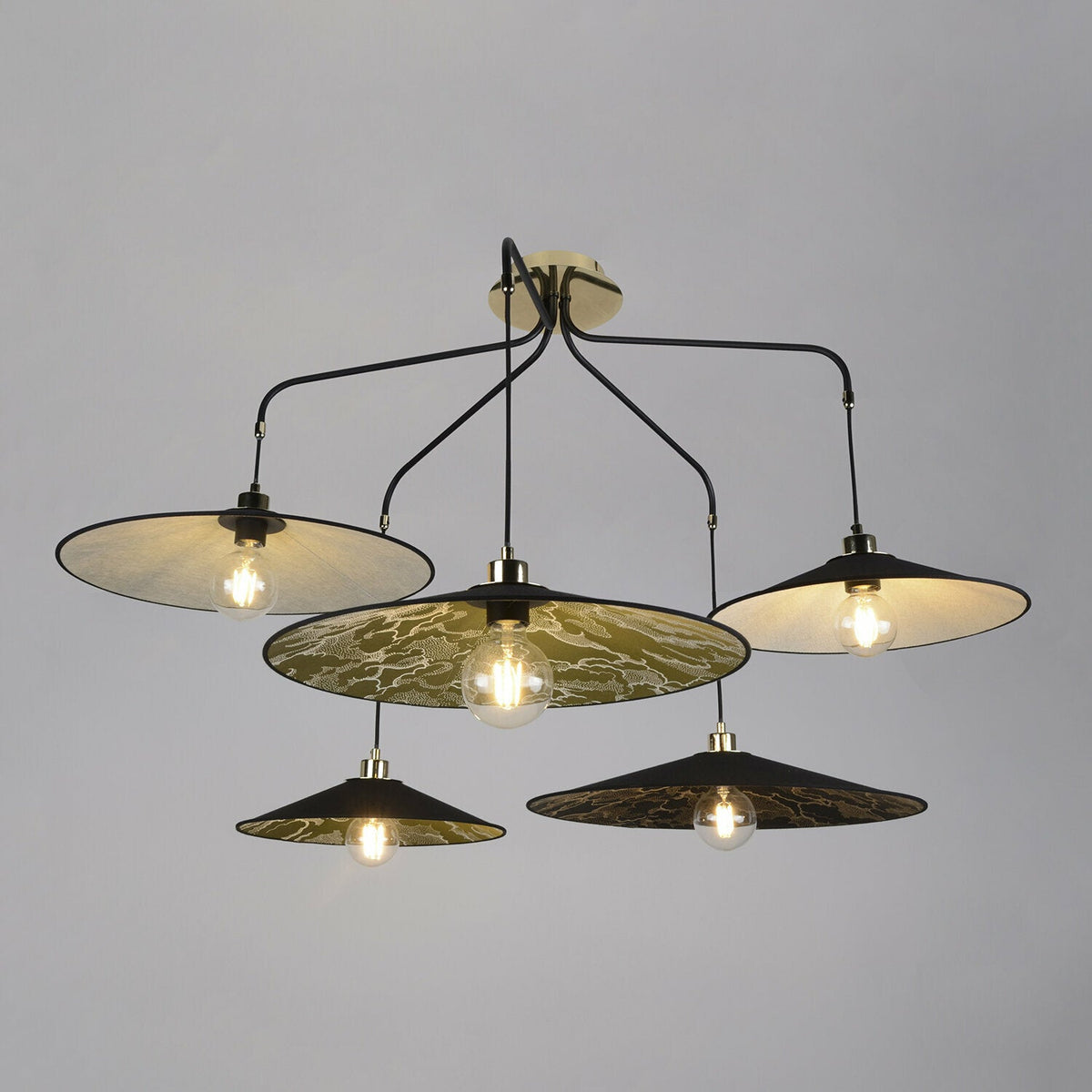 Suspension 5 lumières en métal peint 87 cm Gatsby - Market set - The Cool Republic