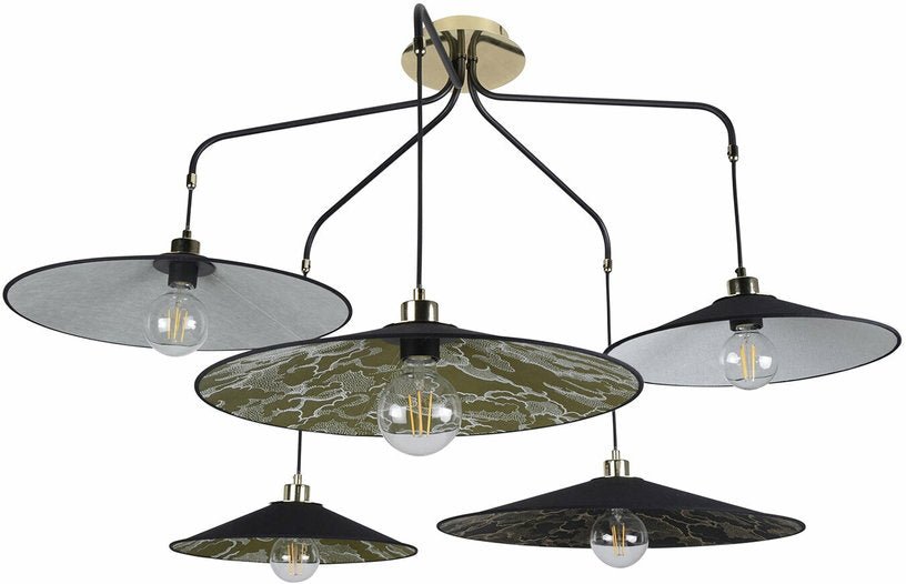 Suspension 5 lumières en métal peint 87 cm Gatsby - Market set - The Cool Republic