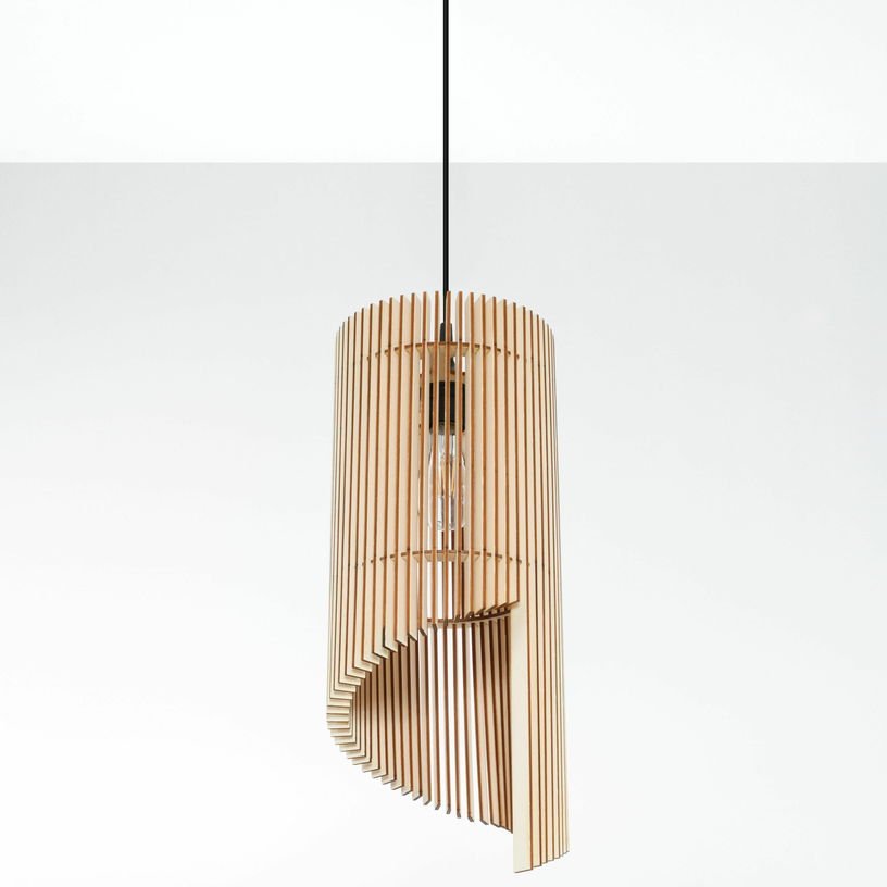 Suspension ajourée en bois clair Alexia - Sollux - The Cool Republic