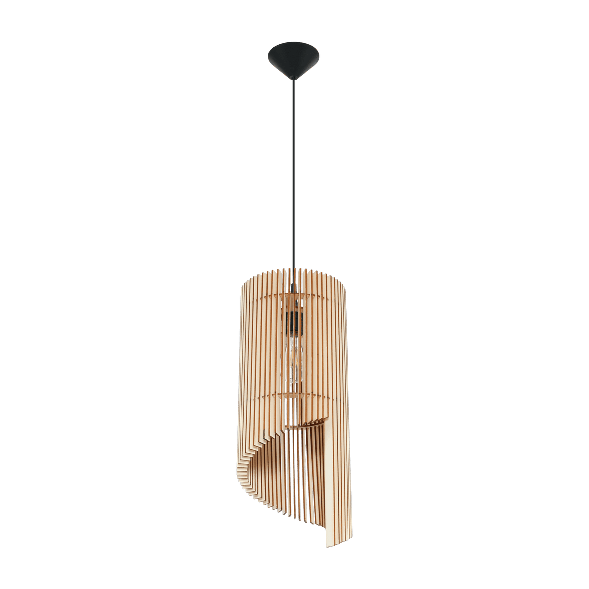 Suspension ajourée en bois clair Alexia - Sollux - The Cool Republic