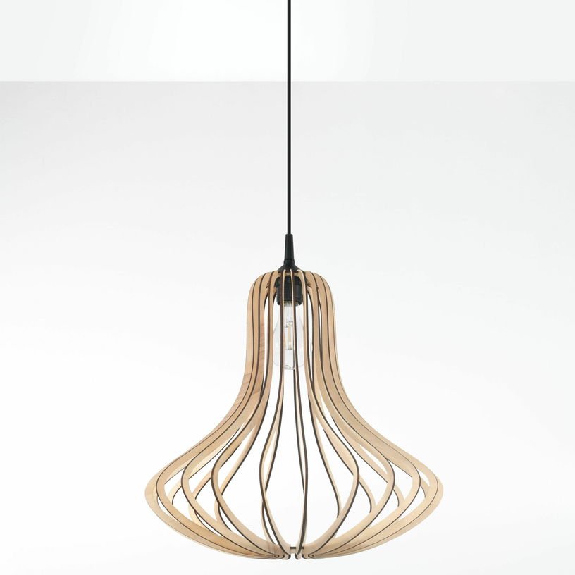 Suspension ajourée en bois clair Elza - Sollux - The Cool Republic