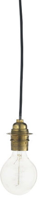 Suspension ampoule nue avec prise et câble noir - Madam Stoltz - The Cool Republic