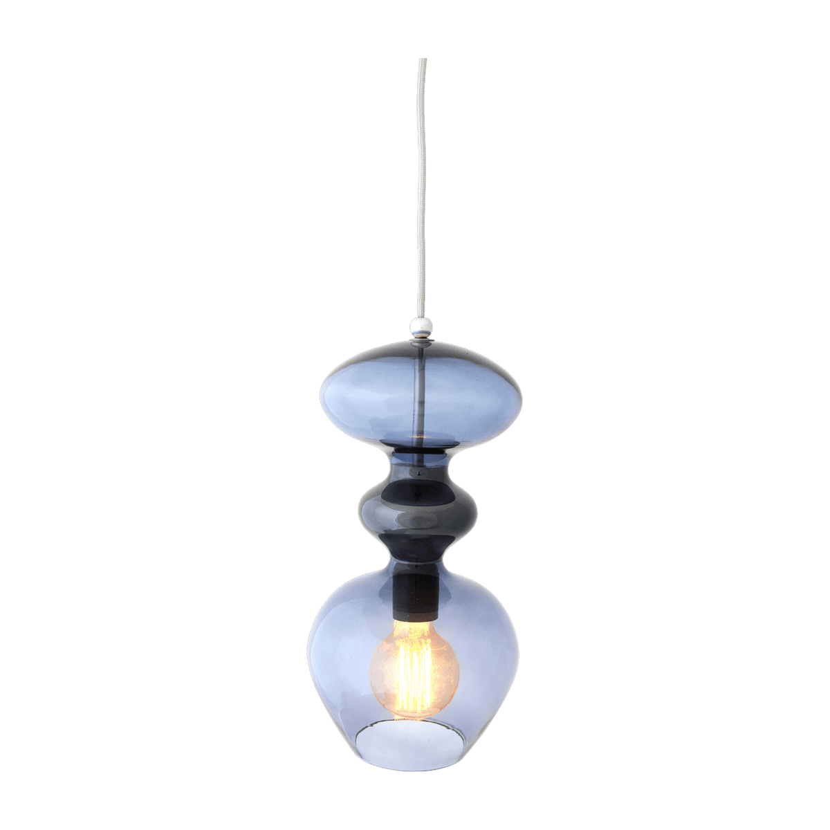 Silver and blue pendant lamp M Futura - Ebb & Flow - The Cool Republic