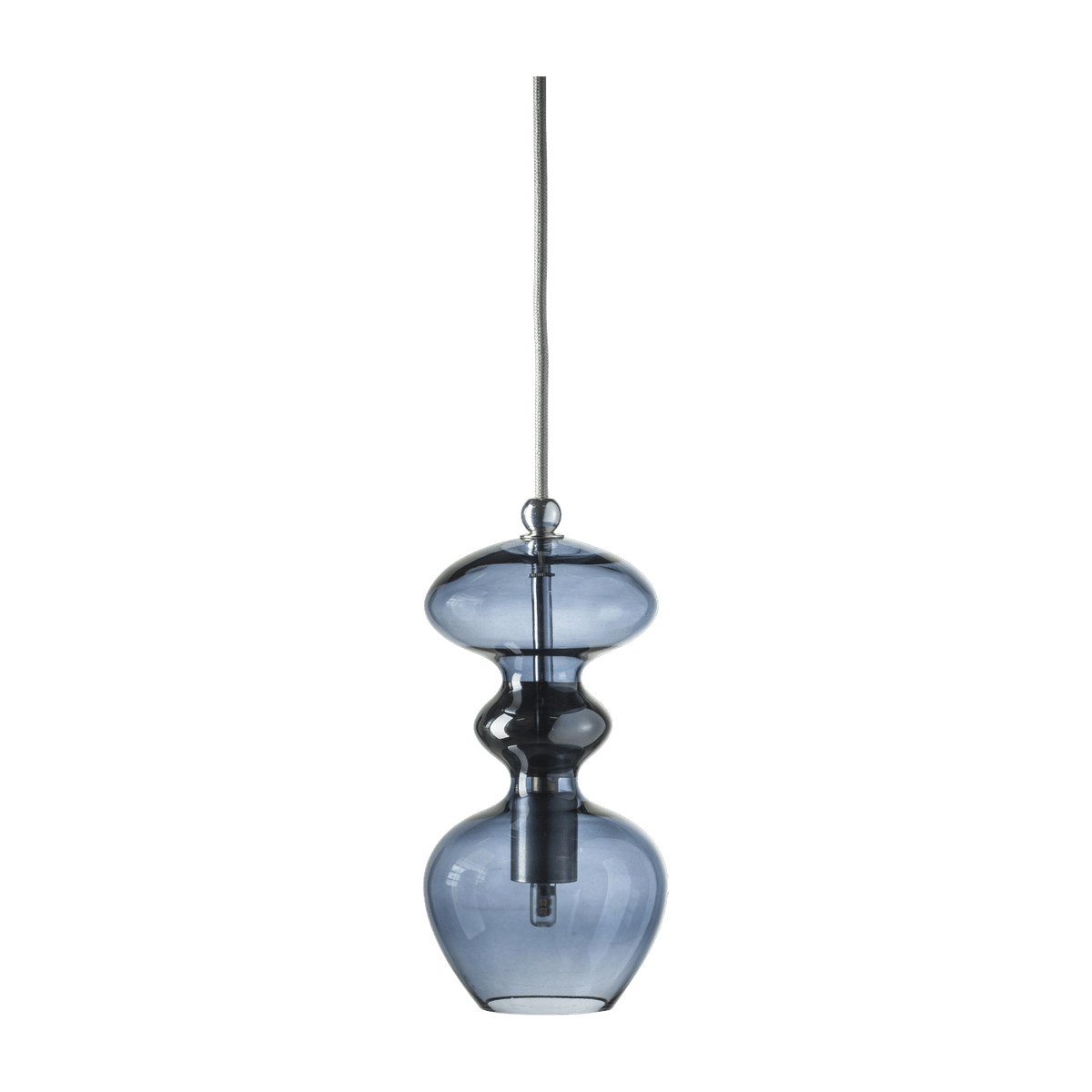Silver and blue hanging lamp S Futura - Ebb & Flow - The Cool Republic