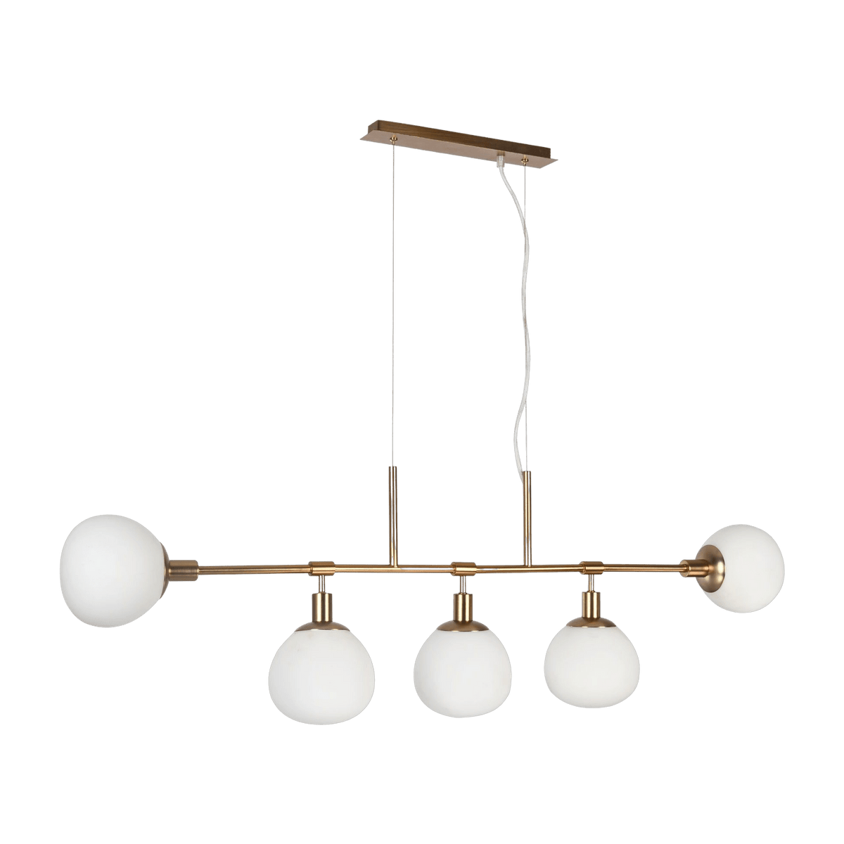 Suspension avec 5 sphères en métal dorée Erich - Maytoni - The Cool Republic