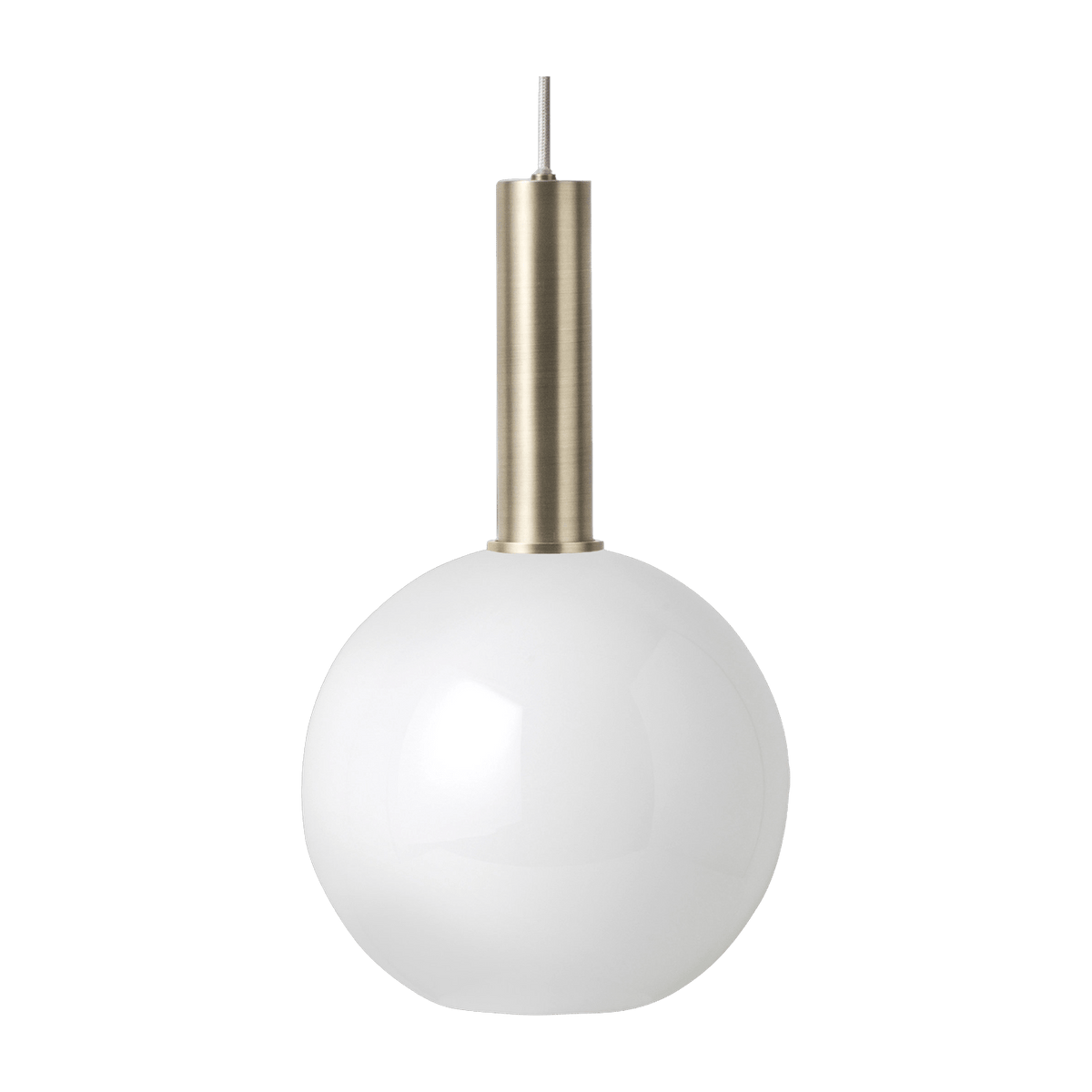 Suspension blanche 23 cm socket high doré Opal Collect - Ferm Living - The Cool Republic