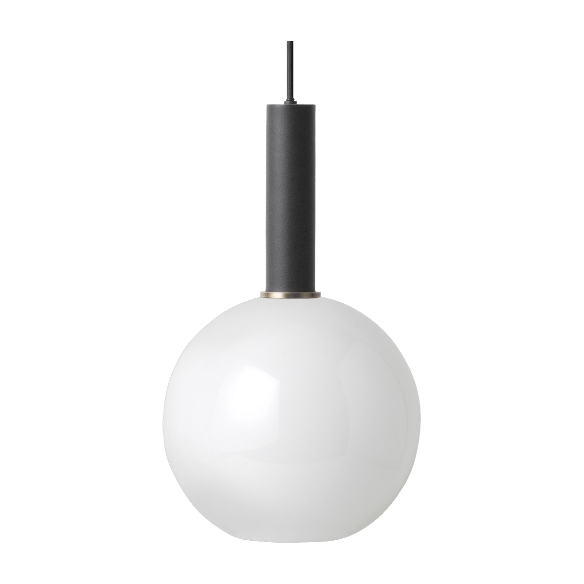 Suspension blanche 23 cm socket high noir Opal Collect - Ferm Living - The Cool Republic