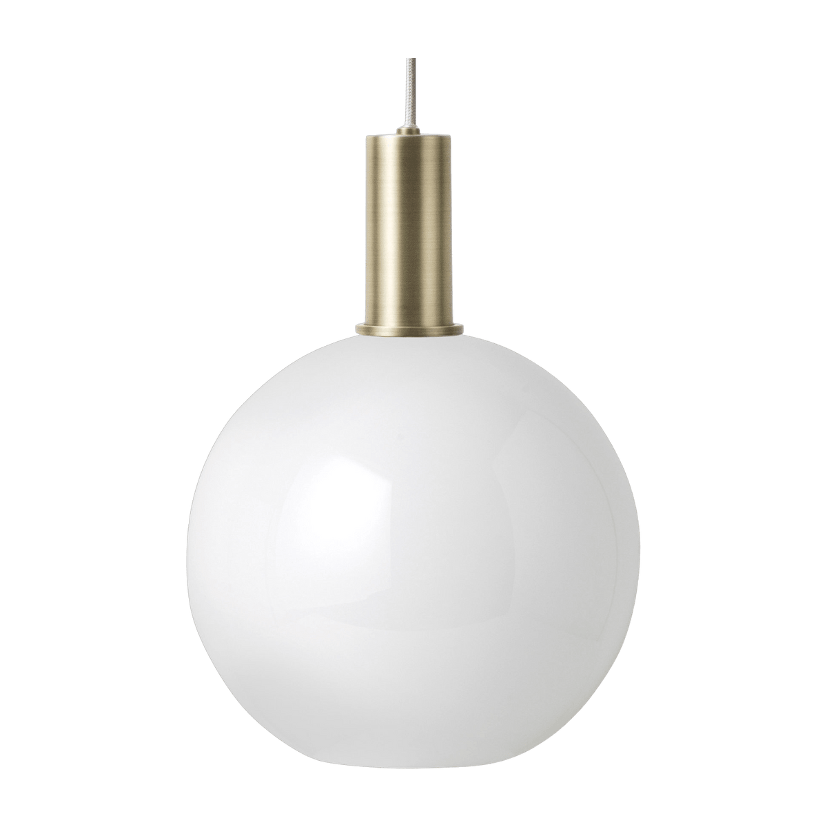 Suspension blanche 23 cm socket low doré Opal Collect - Ferm Living - The Cool Republic