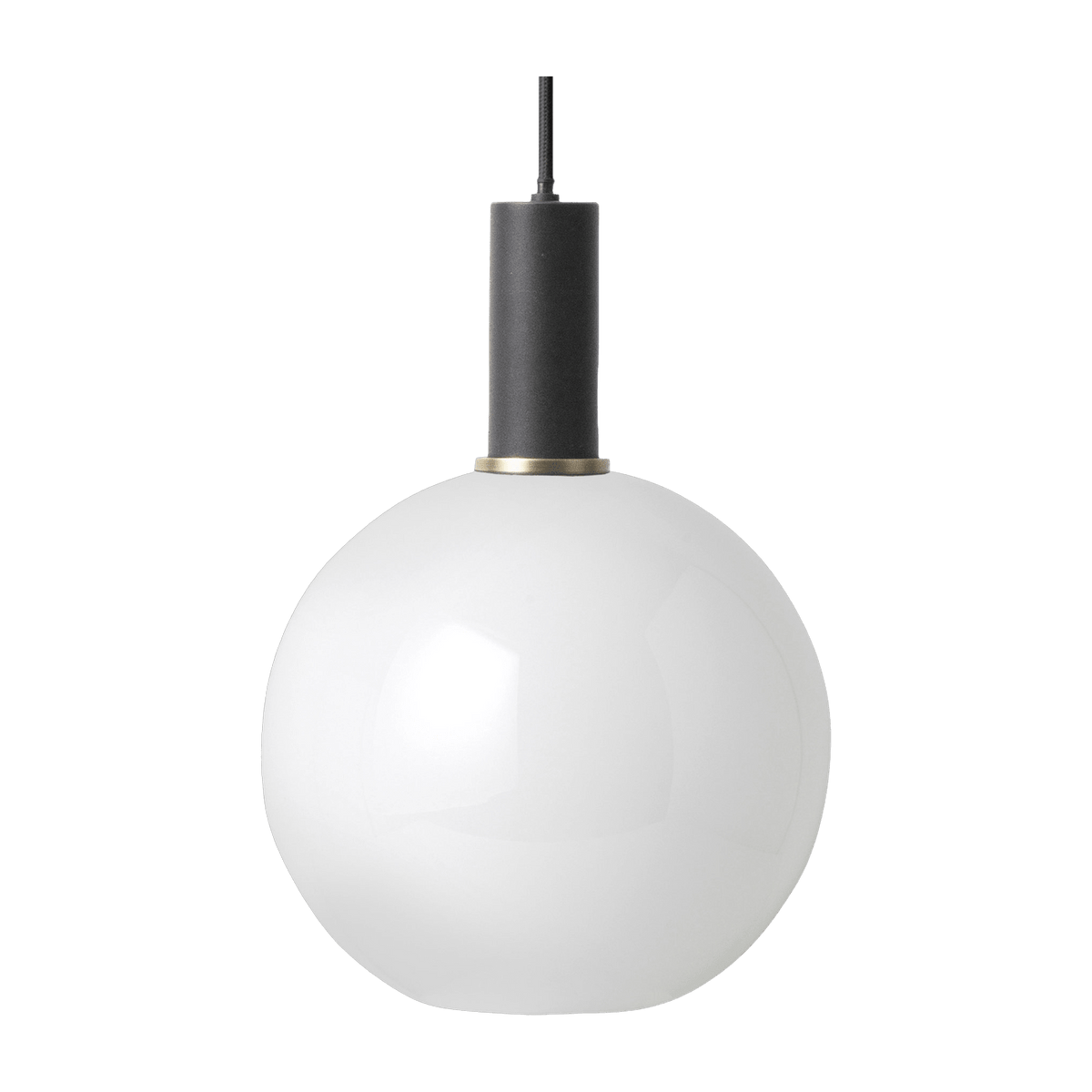 Suspension blanche 23 cm socket low noir Opal Collect - Ferm Living - The Cool Republic