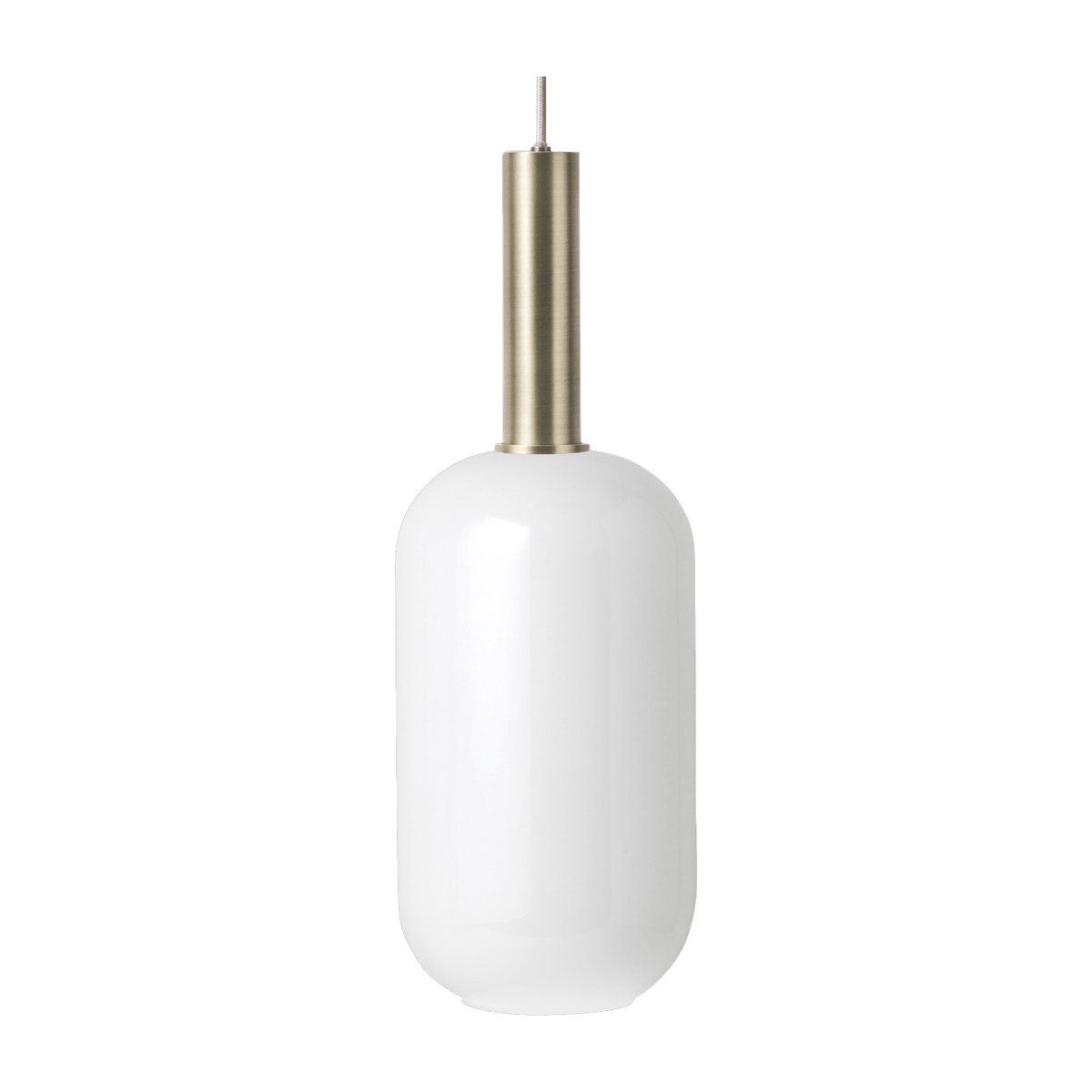 Suspension blanche 34 cm socket high doré Opal Collect - Ferm Living - The Cool Republic