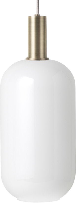 Suspension blanche 34 cm socket low doré Opal Collect - Ferm Living - The Cool Republic