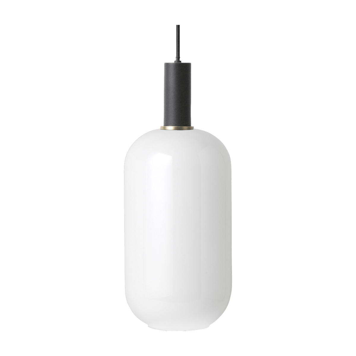 Suspension blanche 34 cm socket low noir Opal Collect - Ferm Living - The Cool Republic
